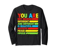 Autistic Pride Keep Shining You are Not Broken Unique Long Sleeve T-Shirt