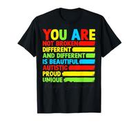 Autistic Pride Keep Shining You are Not Broken Unique T-Shirt