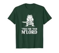 Autistic Samurai Frog Meme Funny 'TWAS The 'Tism M'Lord T-Shirt, Men, Dark Green, Small