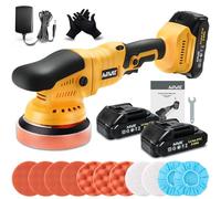 AUTIWOZ Cordless Car Polisher Buffer Sander Battery Polishing Machine Dual Action 5inch Polishing Pads Polish Kit for Car Polishing Buffing Sanding with 2*21V Batteries Variable Speeds 2800-5800RPM