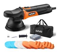 AUTIWOZ Dual Action Car Polisher Buffer Sander Orbital DA Polishing Machine 5inch 125mm Polishing Pads Bonnets Polishing Detailing Kit Variable 6 Speeds 2000-6200RPM for Car Floor Polish Buffing Clean