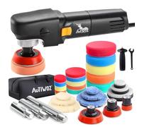 AUTIWOZ Mini Car Polisher Rotary Buffer Sander,with 1" /2" /3" Base Pads 6 Speeds M14 Thread Extension Shaft Polishing Machine Kit for Car Boat Detailing Buffing Sanding Polishing and Waxing