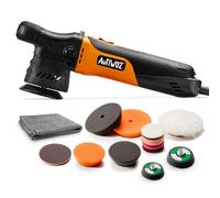 AUTIWOZ W02 Mini Car Polisher Buffer Sander Dual Action DA Polishing Machine 2inch 3inch Polishing Pads Kit for Car Floor Detailing Polish Buffing Clean Variable 6 Speeds 2500-7000RPM 630W 12mm Orbit
