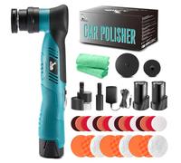 AUTIWOZ WS02 Cordless Mini Car Polisher, Dual Action Rotary 12V Fast Change RO/DA Polisher Buffer Polishing Machine for Car Detailing,2 Pcs 2000mAh 6 Speeds