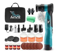 AUTIWOZ WS02 Cordless Mini Car Polisher, Dual Action Rotary Buffer Sander Polishing Machine,1/3inch Pads 3mm/12mm Orbital,2 Pcs 2000mAh 12V Battery Kit for Car Detailing Polish 6 Speeds 2000-5500 RPM