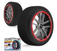 Autix Approved Snow Socks for Cars - Reinforced Fabric, Maximum Grip on Ice and Snow, European Approval, Easy to Install, Reusable(XXL)