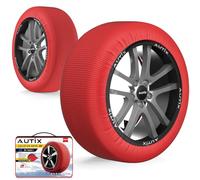 AUTIX Snow Socks, Tested in accordance with Italy EN 16662-1 2020, 2 Snow Chains Made of Fabric for Car, Easy Assembly in 2 Minutes (XL)