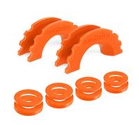 AUTMATCH D Ring Shackle Isolators Washers Kit - 2 Rubber Shackle Isolators with 8 Washers, Fits 3/4 Shackles Protect and Prevents Rattling, Shackle Cover Orange