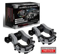 AUTMATCH Shackles 3/4" D Ring Shackle (2 Pack) 68,000Ibs Break Strength with 7/8" Screw Pin and Shackle Isolator & Washers Kit for Tow Strap Winch Off Road Vehicle Recovery Gray & Black