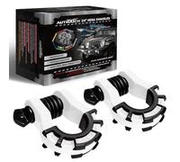 AUTMATCH Shackles 3/4" D Ring Shackle (2 Pack) 68,000Ibs Break Strength with 7/8" Screw Pin and Shackle Isolator & Washers Kit for Tow Strap Winch Off Road Vehicle Recovery White & Black