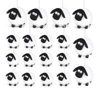 AUTMORAN Small Stuffed Sheep Animal Decor Bulk Plush(2.36''/1.57''),Little Sheep Party Favors for Birthday,Christmas Tree,Halloween Celebration,Basket Stuffers,Lamb Ornament and Gifts. (18PCS)