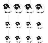 AUTMORAN Small Stuffed Sheep Animal Decor Bulk Plush,Little Sheep Party Favors for Birthday,Christmas Tree,Halloween Celebration,Basket Stuffers,Lamb Ornament and Gifts. (12PCS)