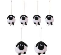 AUTMORAN Small Stuffed Sheep Animal Decor Bulk Plush,Little Sheep Party Favors for Birthday,Christmas Tree,Halloween Celebration,Basket Stuffers,Lamb Ornament and Gifts. (6PCS)