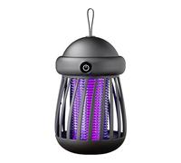 Auto 360° Electric Fly Zapper,2 in 1 LED Bug Zappers Electric Zapper,Portable USB Rechargeable Mosquito Repellent Fly Killer,Insect Killer Flys Trap Lamp for Outdoor Camping (Grey-Plug in)