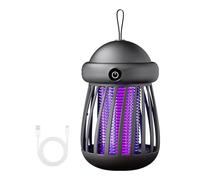 Auto 360° Electric Fly Zapper,2 in 1 LED Bug Zappers Electric Zapper,Portable USB Rechargeable Mosquito Repellent Fly Killer,Insect Killer Flys Trap Lamp for Outdoor Camping (Grey-rechargeable)