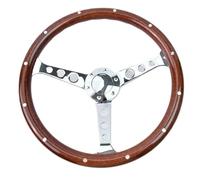 Auto ABS Material 380mm Round Hole Bracket Steering Wheel With Rivets