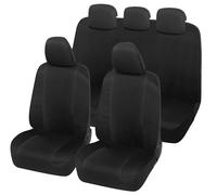 Auto Accessori Lupex Car Seat Covers Compatible with Panda from 2012 Onwards, Made in Italy, Polycotton Fabric, Complete Set (Black - Black, 01 - Full Backrest)