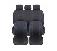 Auto Accessori Lupex Universal Car Seat Covers, Polyester Fabric, Seat Protector Set, Adaptable Cover, No SUV (Front and Rear, H - Dark Blue)