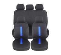 Auto Accessori Lupex Universal Car Seat Covers, Polyester Fabric, Seat Protector Set, Adaptable Cover, No SUV (Front and Rear, C - Light Blue)