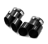 Auto Accessories 1Pair Quad Exhaust Tip Rear End Taller Dual Exhaust Tailpipes Muffler Tailpipes For BMW X5 G05 X6 For G06 X7 G07 Tail Pipe Exhaust Pipe Cap(Black)