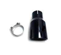 Auto Accessories 1Piece Multi-size Universal Accessories Black Stainless Steel Bevel Curly Muffler Tip End Pipe For Mazda Tail Pipe Exhaust Pipe Cap(60MM IN 89MM OUT)