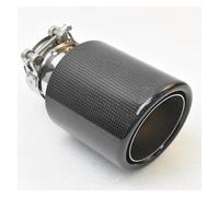 Auto Accessories Car Glossy Carbon Fiber Muffler Tip Exhaust Pipe Mufflers Nozzle Universal Stainless Tail Pipe Exhaust Pipe Cap(66-89mm)