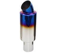 Auto Accessories Car Motorcycle Styling Exhaust Muffler Tail Pipe Tip Universal Stainless Steel ID 51mm 63mm 76mm Tail Pipe Exhaust Pipe Cap(Blue 63MM)