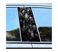 Auto Accessory 2 Pieces Of Car Door Pillar Decoration Sticker Skull Group Polyethylene Protective Film