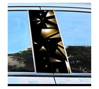 Auto Accessory 2pcs Car Center Pillar Stickers Geometric Fragments Scratch Protection