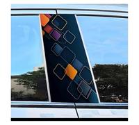 Auto Accessory 2pcs Car Door Pillar Decoration Sticker Squares Scratch Protection