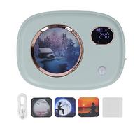 Auto Air Freshener, Automatic LCD Fragrance Dispenser with Warm Ambient Night Light, Wall Mounted Essential Oil Diffuser Vertical Spray for Living Room Hotel (Green)