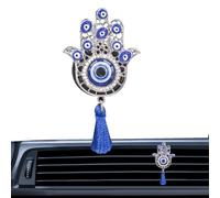 Auto Air Vent Clip - Devil’s Eye Car Perfume Freshener, Dashboard Decor, Refillable Plant-Scented Tablets, Compact Stylish Design | Vehicle Accessory For Trucks, SUVs, Sedans, RVs, Interior Use
