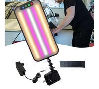 Auto Body Dent Detection Light 2026 New Upgrade- 46×22cm 5-Color Led PDR Striped Lamp with 360° Heavy-Duty Suction Cup/Brightness&Color Adjustable-for Pro Mechanics & Mobile Repair A