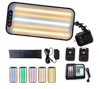 Auto Body Dent Detection Light - 5 Color Led PDR Lamp with 360° Heavy-Duty Suction Cup/Adjustable Stand/Stand Protective Cover-Brightness&Color Adjustable-for Mechanics & Mobile Repair B