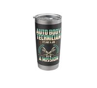 Auto Body Technician It's A Mission Painter Funny Apparel Stainless Steel Insulated Tumbler