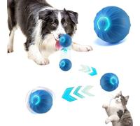 Auto-Bounce Dog Ball - Bite Resistant & Teeth Grinding Self-Entertainment Pet Balls, Interactive Glowing Play Ball for Dogs & Cats