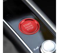 Auto Button Covers Compatible With A4 A5 A7 Q3 Q5 Engine Ignition Start Stop Push Button Ring Switch Button Trim Sticker Car Interior(Button-Ring-Red)