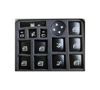 Auto Button Covers Compatible With Benz GLK Class 2008 2009 2010 2011 2012 2013 2014 Car Window Lift Button Frame Sticker Interior Decoration(Black)
