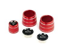 Auto Button Covers Compatible With BMW G01 G08 G02 2018 2019 2020 2021 2022 Car Volume Audio Switch Air Conditioning Knob Button Ring Interior Parts(Red)