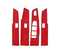 Auto Button Covers Compatible With BMW X3 G48 G45 2025 LHD RHD Car Window Switch Lifter Panel Trim Frame Cover Sticker Interior Decoration(RHD Red)