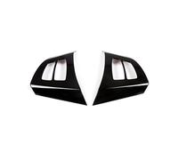 Auto Button Covers Compatible with BMW X5 X6 E70 E71 2008 2009 2010 2011 2012 2013 Car Steering Wheel Button Frame Trim Cover Sticker Interior Accessories(Black)