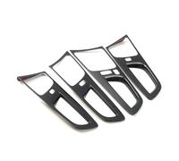 Auto Button Covers Compatible With Volvo XC60 2018 2019 2020 2021 2022 Inner Door Handle Frame Cover Trim Car Interior Accessories Decoration Trim(Black)