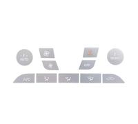 Auto Button Decals Compatible with for Focus for MK2 Interior Decal Silver Button Repair Stickers for Air Conditioner Interior Tuning Accessories