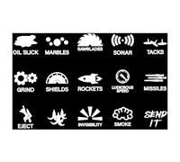 Auto Button Sticker Creative Car Interior Switch Button Stickers Dashboard Console Label Decals Self-Adhesive Decorations for Car Truck