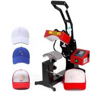 Auto Cap Heat Press with Curved Element and Digital Control Panel for Baseball Caps Hats