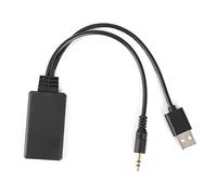 Auto Car Bluetooth 5.0 Receiver Adapter Cable USB+3.5mm Port Stereo Audio for Universal Car AUX Speaker Universal