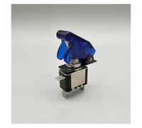 Auto Car Boat Truck Illuminated Led Toggle Switch with Aircraft Flip Up Cover Guard Red Blue Green Yellow White 12V20A IDGTTLDF(A set of Blue)