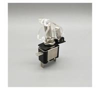 Auto Car Boat Truck Illuminated Led Toggle Switch with Aircraft Flip Up Cover Guard Red Blue Green Yellow White 12V20A IDGTTLDF(A set of White)