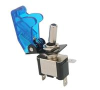 Auto Car Boat Truck Illuminated Toggle Switch With Safety Aircraft Flip Up Cover Guard 12V20A transparent*2pcs(LED BLUE)