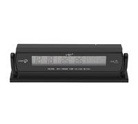 Auto Car Temperature Thermometer, 12V 24V 2 in 1 Car Voltage Meter Clock Thermometer with Stand, LCD Digital Display,TV Video Home Audio
